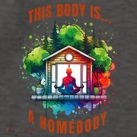 This Body Is A Homebody  Funny Introvert Meditation Design Vector Backpack