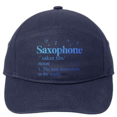 The Best Instrut In The World Saxophone Gift 7-Panel Snapback Hat