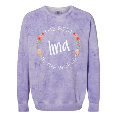 The Best Ima In The World Jewish Mom MotherS Day Colorblast Crewneck Sweatshirt