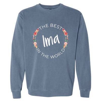 The Best Ima In The World Jewish Mom MotherS Day Garment-Dyed Sweatshirt