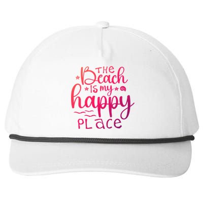 The Beach Is My Happy Place Gift Snapback Five-Panel Rope Hat