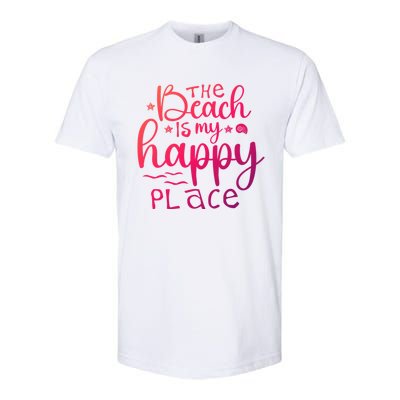 The Beach Is My Happy Place Gift Softstyle® CVC T-Shirt