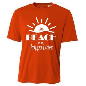 The Beach Is My Happy Place Gift Cooling Performance Crew T-Shirt