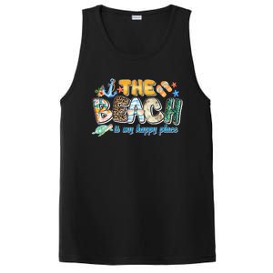 The Beach Is My Happy Place Vacation Summer Gift PosiCharge Competitor Tank