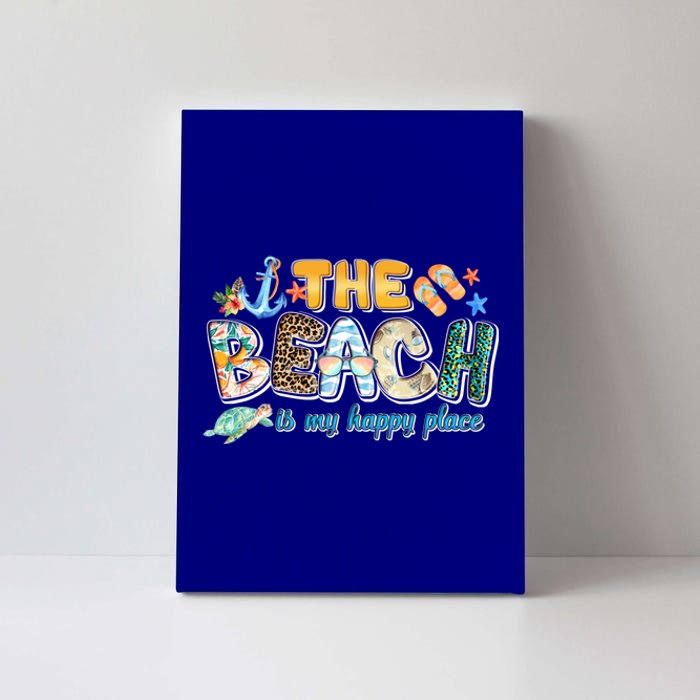 The Beach Is My Happy Place Vacation Summer Gift Canvas