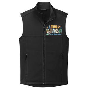 The Beach Is My Happy Place Vacation Summer Gift Collective Smooth Fleece Vest