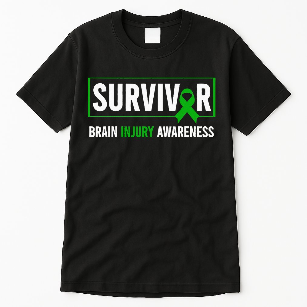 Traumatic Brain Injury Awareness Brain Injury Survivor Tall T-Shirt