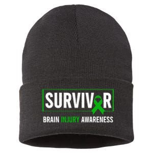 Traumatic Brain Injury Awareness Brain Injury Survivor Sustainable Knit Beanie