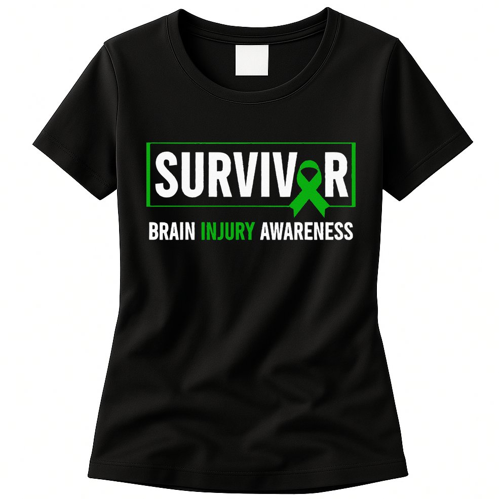 Traumatic Brain Injury Awareness Brain Injury Survivor Womens T-Shirt