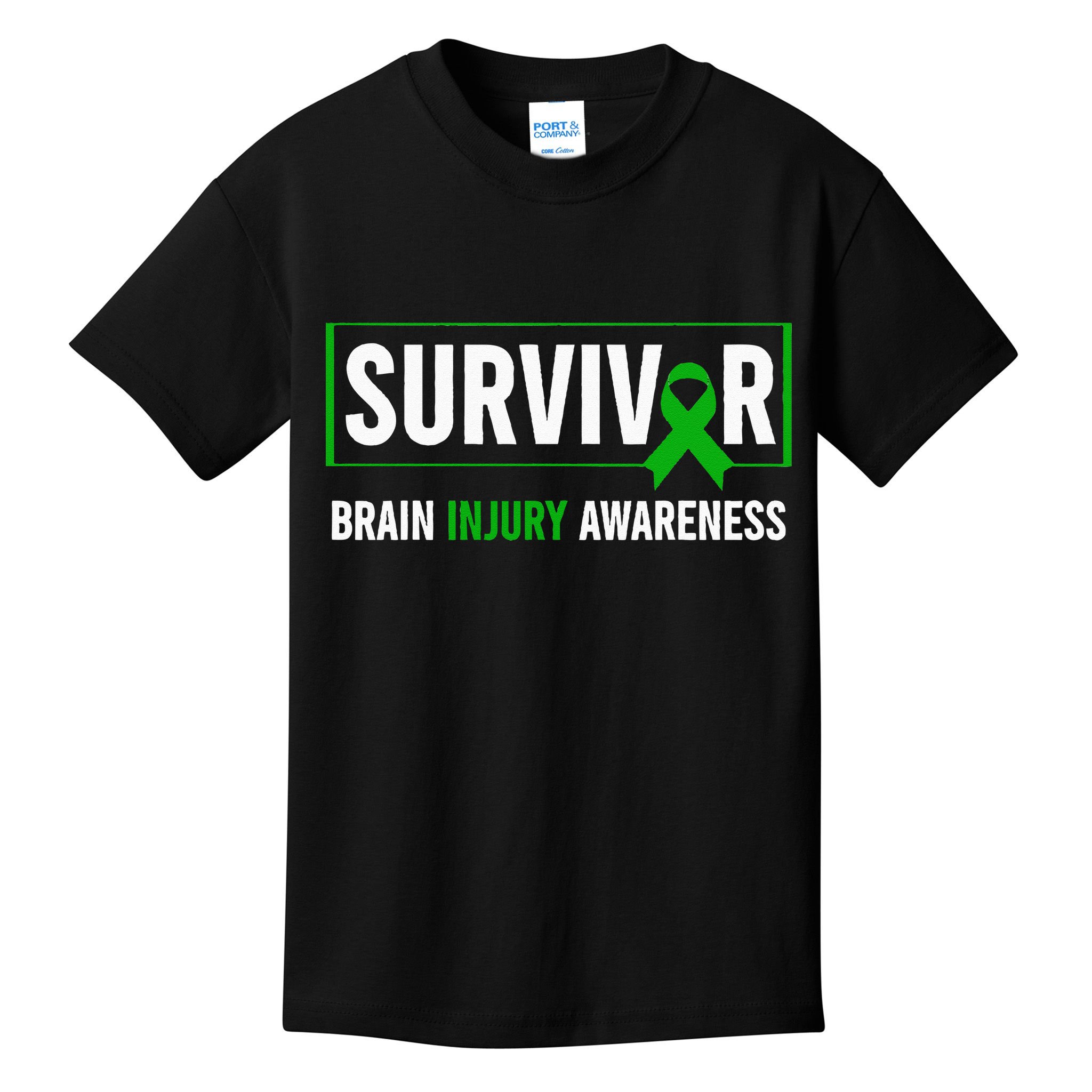 Traumatic Brain Injury Awareness Brain Injury Survivor Kids T-Shirt