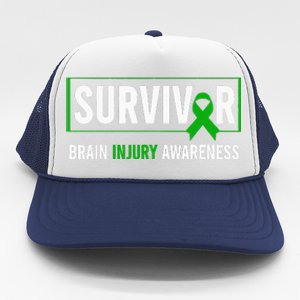 Traumatic Brain Injury Awareness Brain Injury Survivor Trucker Hat