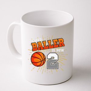 This Baller Is Now 2 Basketball 2nd Birthday Party Coffee Mug