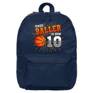 This Baller Is Now 10 Basketball 10th Birthday Party 16 in Basic Backpack