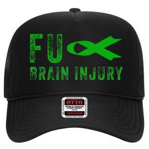 Traumatic Brain Injury Awareness Fu Traumatic Brain Injury High Crown Mesh Back Trucker Hat