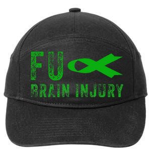 Traumatic Brain Injury Awareness Fu Traumatic Brain Injury 7-Panel Snapback Hat