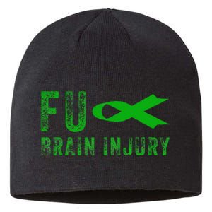 Traumatic Brain Injury Awareness Fu Traumatic Brain Injury Sustainable Beanie