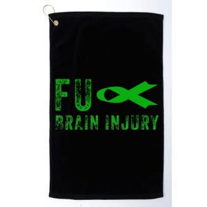 Traumatic Brain Injury Awareness Fu Traumatic Brain Injury Platinum Collection Golf Towel