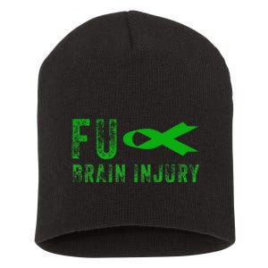 Traumatic Brain Injury Awareness Fu Traumatic Brain Injury Short Acrylic Beanie