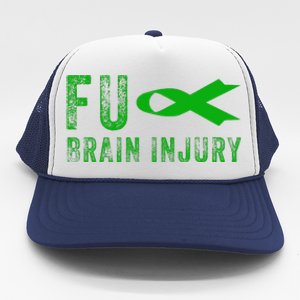 Traumatic Brain Injury Awareness Fu Traumatic Brain Injury Trucker Hat