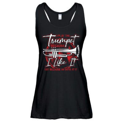 Trumpeter Because I Like It Jazz Musician Trumpet Ladies Essential Flowy Tank