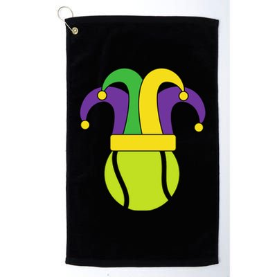 Tennis Ball Jester Mardi Gras Carnival Player Coach Gift Platinum Collection Golf Towel