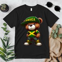 Teddy Bear Jamaica Flag Jamaican Clothing & Women Premium T-Shirt