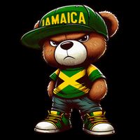 Teddy Bear Jamaica Flag Jamaican Clothing & Women Baby Bodysuit