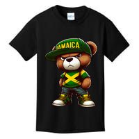 Teddy Bear Jamaica Flag Jamaican Clothing & Women Kids T-Shirt