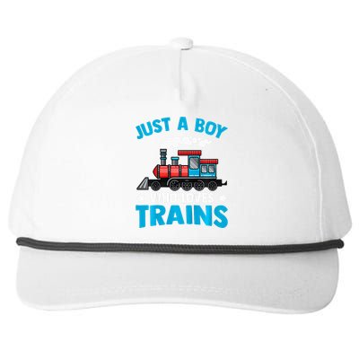 Train Birthday Just a who loves Trains Snapback Five-Panel Rope Hat