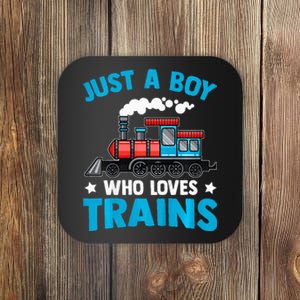 Train Birthday Just a who loves Trains Coaster