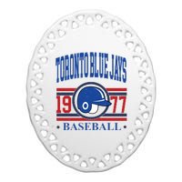 Toronto Blue Jay Baseball Lover Team Support Ceramic Oval Ornament