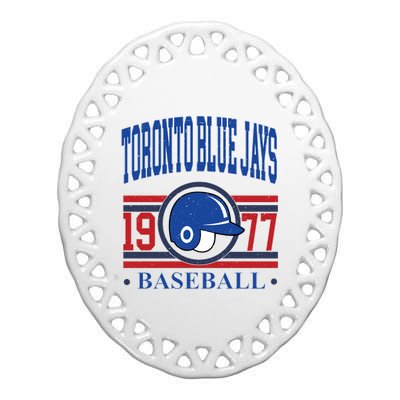 Toronto Blue Jay Baseball Lover Team Support Ceramic Oval Ornament