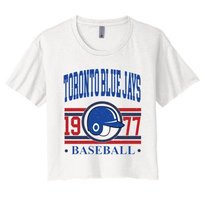 Toronto Blue Jay Baseball Lover Team Support Women's Crop Top Tee