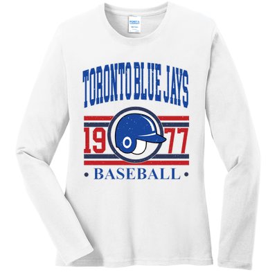 Toronto Blue Jay Baseball Lover Team Support Ladies Long Sleeve Shirt