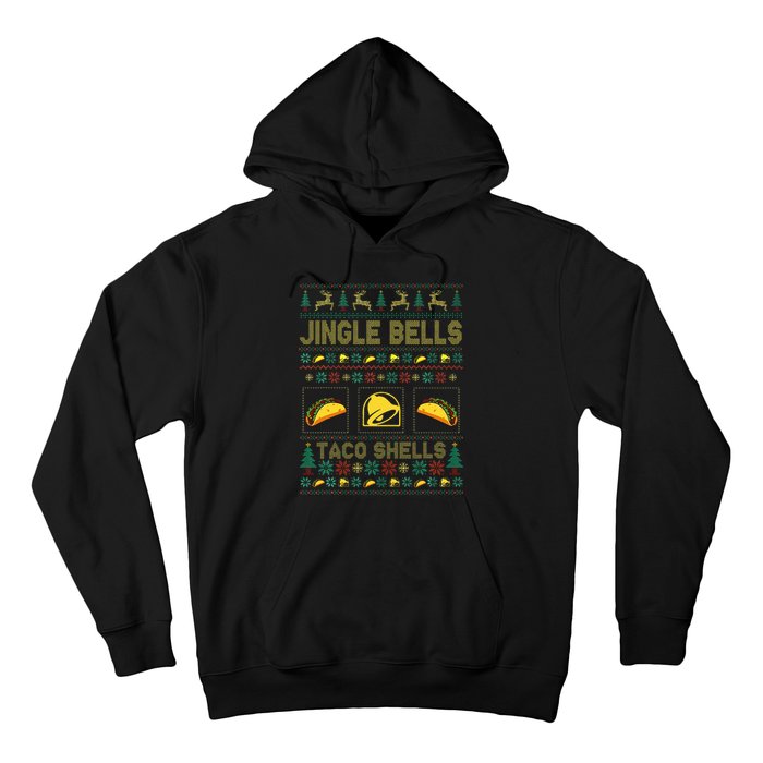 Taco Bell Jingle Bells Taco Shells Ugly Holiday Christmas Sweater Hoodie