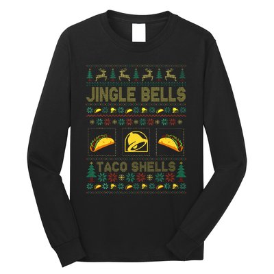 Taco Bell Jingle Bells Taco Shells Ugly Holiday Christmas Sweater Long Sleeve Shirt