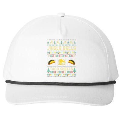 Taco Bell Jingle Bells Taco Shells Ugly Holiday Christmas Sweater Snapback Five-Panel Rope Hat