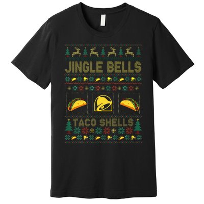 Taco Bell Jingle Bells Taco Shells Ugly Holiday Christmas Sweater Premium T-Shirt