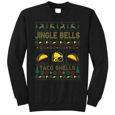 Taco Bell Jingle Bells Taco Shells Ugly Holiday Christmas Sweater Tall Sweatshirt