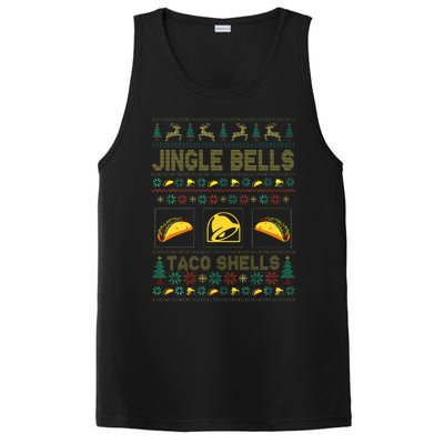 Taco Bell Jingle Bells Taco Shells Ugly Holiday Christmas Sweater PosiCharge Competitor Tank