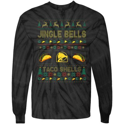 Taco Bell Jingle Bells Taco Shells Ugly Holiday Christmas Sweater Tie-Dye Long Sleeve Shirt