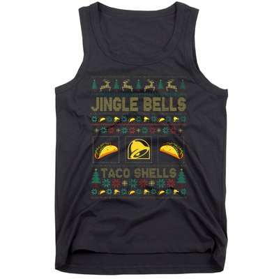 Taco Bell Jingle Bells Taco Shells Ugly Holiday Christmas Sweater Tank Top