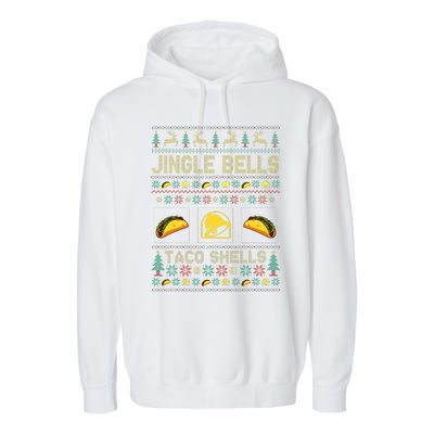 Taco Bell Jingle Bells Taco Shells Ugly Holiday Christmas Sweater Garment-Dyed Fleece Hoodie