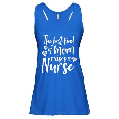 The Best Kind Of Mom Raises A Nurse Script Gift (Dark) Ladies Essential Flowy Tank