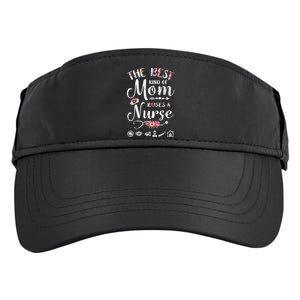 The Best Kind Of Mom Raises A Nurse Meaningful Gift Graphic Oversized Gift Adult Drive Performance Visor