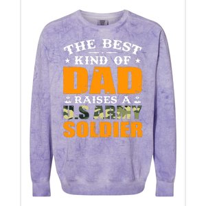 The Best Kind Of Dad Raised A U.S Army Soldier Colorblast Crewneck Sweatshirt