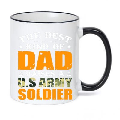 The Best Kind Of Dad Raised A U.S Army Soldier 11oz Black Color Changing Mug