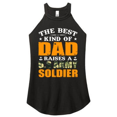 The Best Kind Of Dad Raised A U.S Army Soldier Women's Perfect Tri Rocker Tank