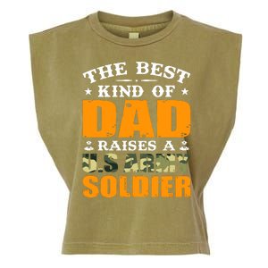 The Best Kind Of Dad Raised A U.S Army Soldier Garment-Dyed Women's Muscle Tee