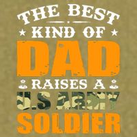 The Best Kind Of Dad Raised A U.S Army Soldier Garment-Dyed Women's Muscle Tee